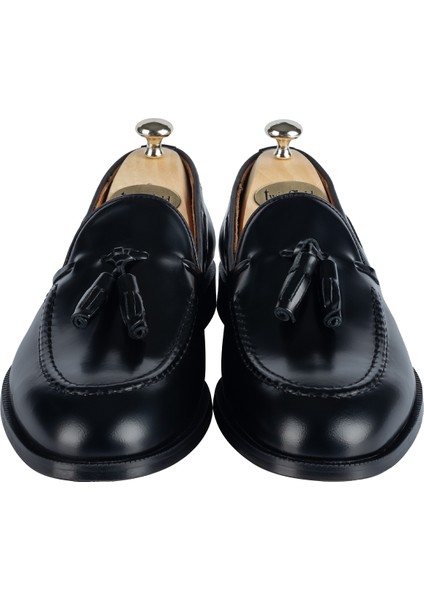 Loafer Gümüş Harflerle Kişiselleştirilebilir Açma Deri Ayakkabı