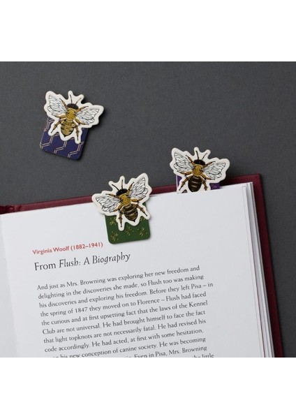 Mıknatıslı Mini Kitap Ayracı Arı 3 Adet