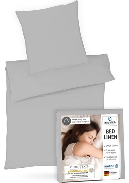 135X200 cm Yatak Örtüsü Seti, %100 Pamuk, Oeko-Tex Sertifikalı, Yumuşak ve Kabaran, Alman Tasarımı