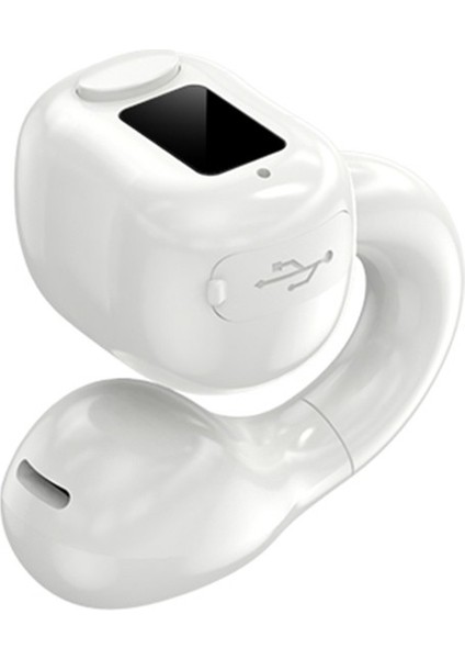 M10 Dijital Ekran Klipsli Bluetooth Kulaklık Hifi Ses Tek Kulak Bükülebilir Kulaklık - Yeşil (Yurt Dışından)