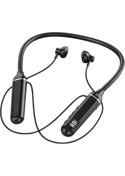 Kablosuz Kulaklıklar Bluetooth 5.3 Gerdanlıklı Kulaklıklar Oyun Gücü Ekranı Hıfı Kulaklık Tws Mikrofonlu Kulaklıklar Destek Tf Kartı (Yurt Dışından)