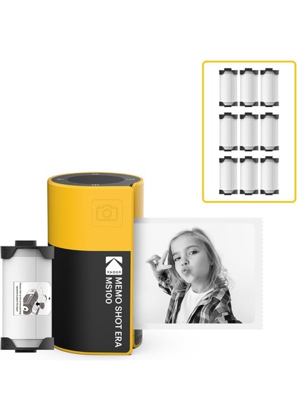 Memo Shot Era Çocuk Anında Fotoğraf Makinesi ve Fotoğraf Etiket Yazıcısı