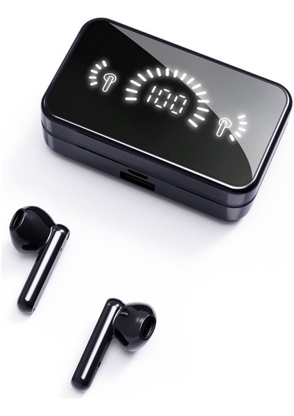 A30S Hd Ayna Ekranlı Kablosuz Stereo Kulaklık - Siyah (Yurt Dışından)