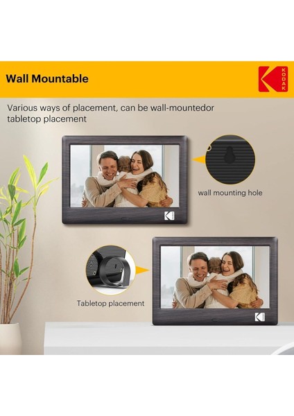 7 Inc Dijital Fotoğraf Çerçevesi, Fotoğraf/müzik/videolu, Usb/sd, Otomatik Dönme, Uzaktan Kumanda modelleri