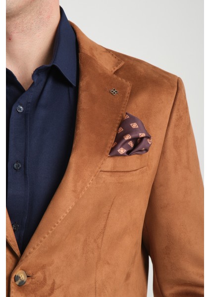 Bernando Erkek Tarçın Süet Yaz-Kış 4 Mevsim Slim Fit Spor Blazer Ceket fiyatları