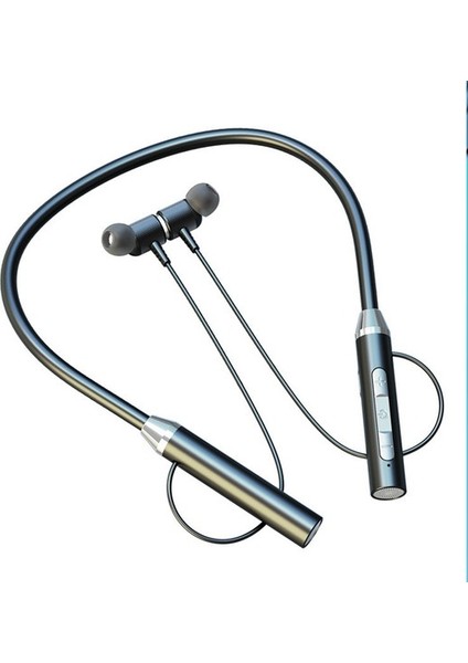 Kablosuz Bluetooth Gerdanlık Manyetik Kulak Içi Spor Mikrofonlu Stereo Kulaklıklar (Yurt Dışından)