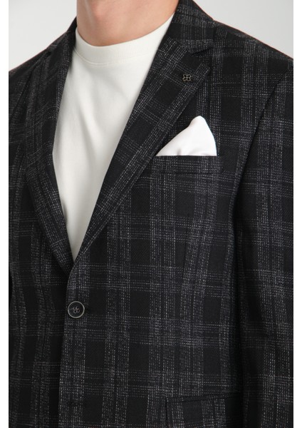 Galileo Erkek Indigo Ekose Mono Yaka Slim Fit Spor Blazer Ceket fiyatları