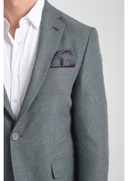 Icardi Erkek Vizon Dokulu Kumaş Mono Yaka Slim Fit Spor Blazer Ceket fiyatları
