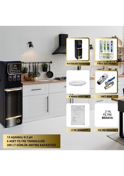 Waterlife Technology Su Arıtma Sebil (Siyah) fırsatları