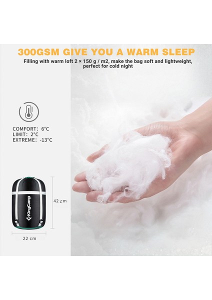 King Camp Kingcamp Superior 300 Xl -13 Derece Geniş Uyku Tulumu modelleri