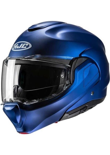 F100 Kask Semı Flat Metalik Mavi