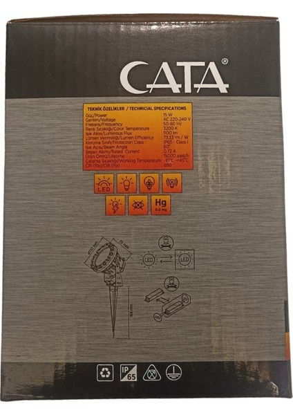 15W LED Bahçe Projektörü - Gün Işığı CT-7304