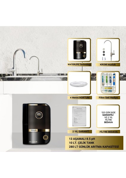 WaterLife Technology Compact Black ( Pompasız ) modelleri