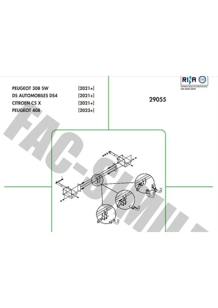 Dikey Söktak Peugeot 308 Sw - 408 - Citroen C5 x - Ds 4 fiyatları