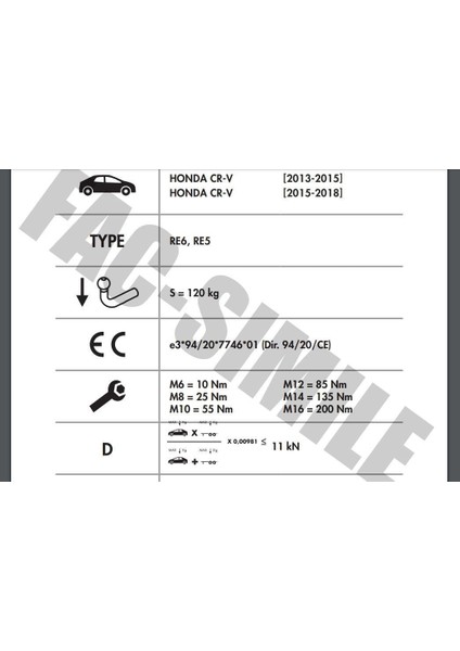 Dikey Söktak Honda Cr-V modelleri