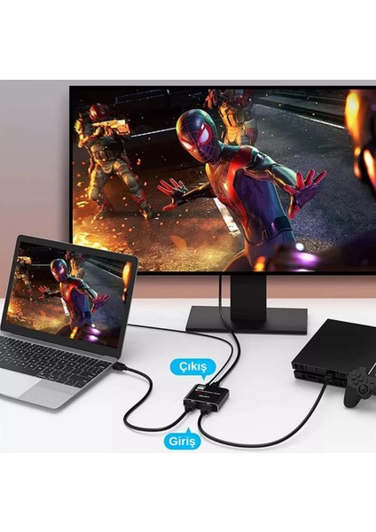 8k Displayport Switch | Çift Yönlü Geçiş, Uzaktan Kumanda ile 8K@30Hz - 4K@120Hz Destekli