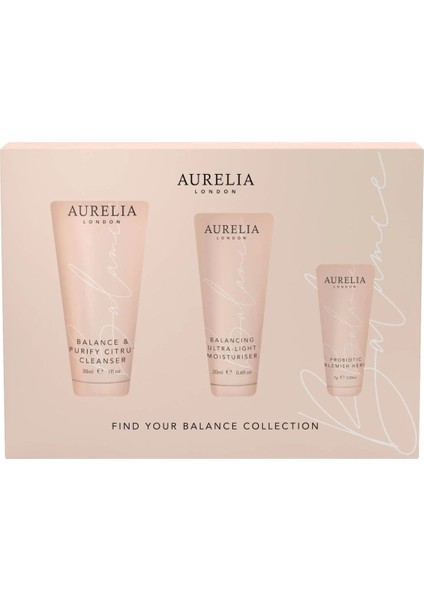 Find Your Balance Collection Akneye Eğilimli Ciltler Için 3 Adımlı Cilt Bakım Seti