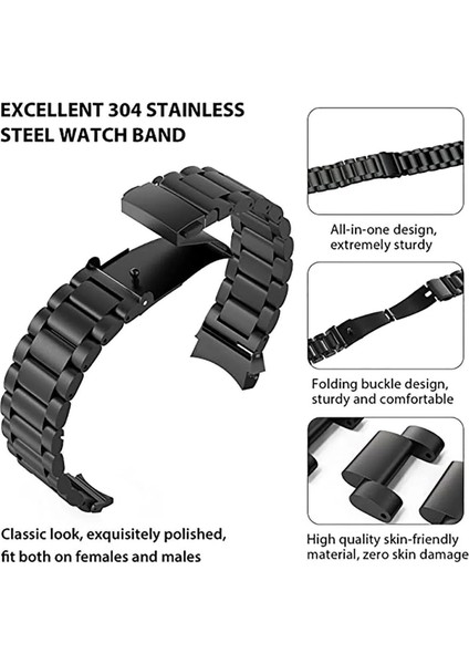 Galaxy Watch 4 5 6 7 Fe 40 44MM Classic 42 43 46 47MM Uyumlu Watch 5 Pro 45MM Metal Kordon fırsatları