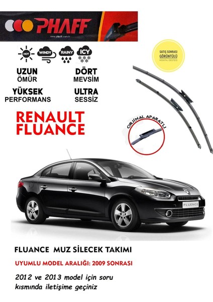 Fluance Muz Silecek Takımı 2015 Model Araca Özel Aparat