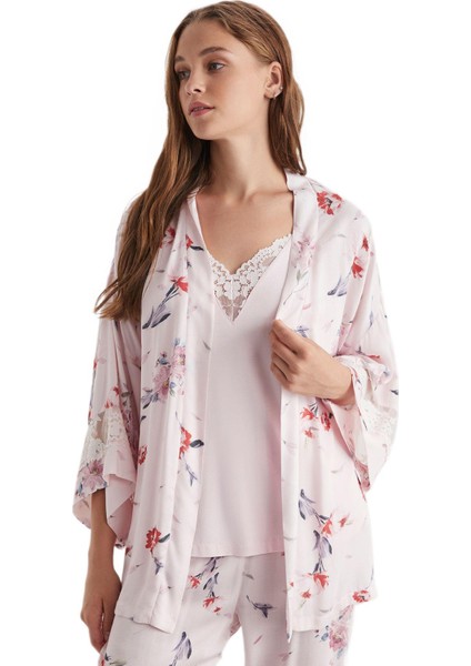 Kadın Pembe 3'lü Pijama Takım 2725 fiyatları