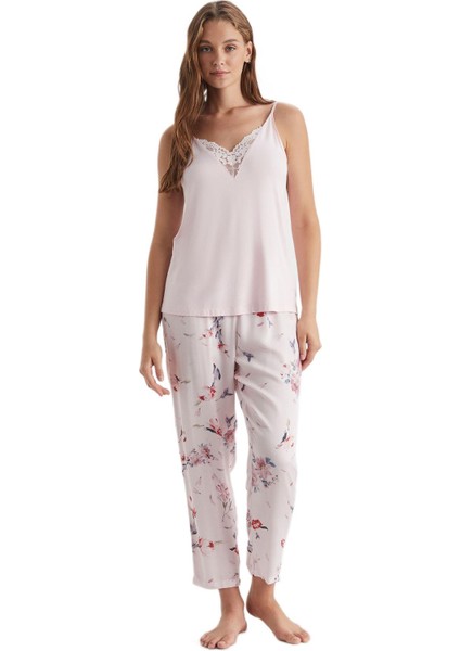 Kadın Pembe 3'lü Pijama Takım 2725 modelleri
