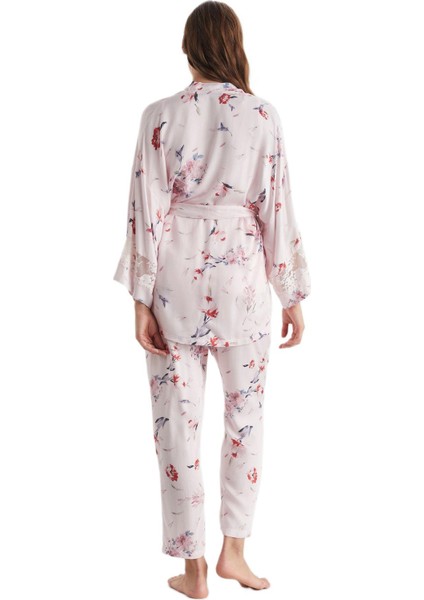 Kadın Pembe 3'lü Pijama Takım 2725 indirimleri