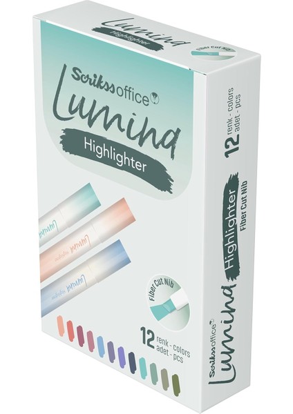 Office Lumina Fosforlu Kalem Lila Colour - 271U 12 Lik Amb