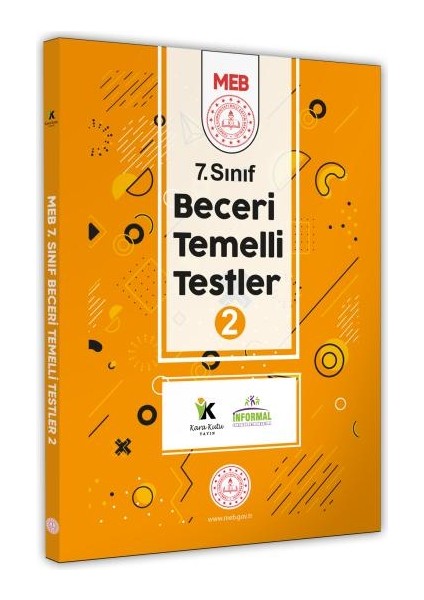 2025 7.sınıf Meb Beceri Temelli Testler 2. Kitap Örnek Soru Bankası (Renkli Baskı A4 Boyut)