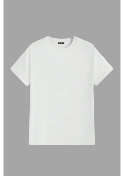 Erkek Tişört Standart Kalıp Basic Bisiklet Yaka T-Shırt Basıc-Mankensiz1