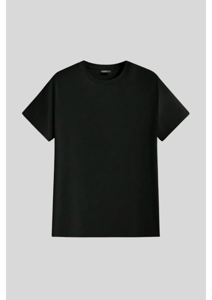 Erkek Tişört Standart Kalıp Basic Bisiklet Yaka T-Shırt Basıc-Mankensiz1