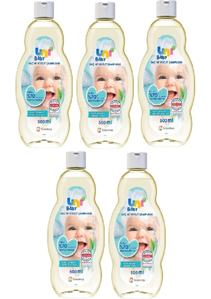 Saç ve Vücut Şampuanı 500 ml x 5 Adet