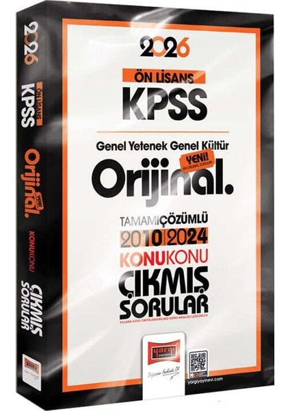Yargı 2026 Kpss Lise Ön Lisans Gy-Gk Orijinal 2010-2024 Konu Konu Çıkmış Sorular