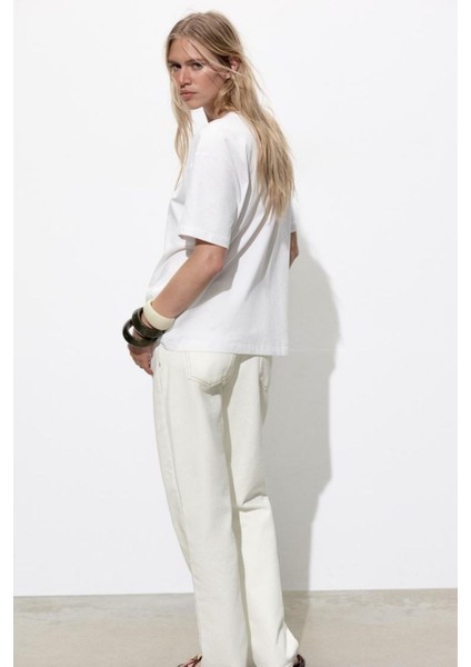 Ikonik Kadın Moda Baskılı %100 Pamuk Tişört Kadın modelleri