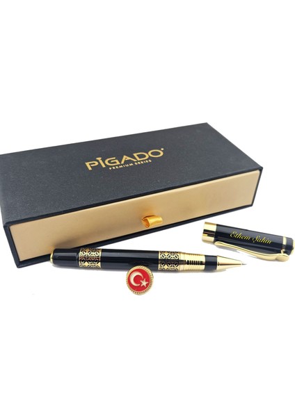 Işlemeli Isme Kişiye Özel Roller Kalem Türk Bayrağı Rozet Seti fiyatları