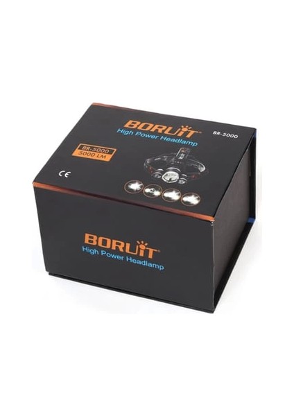 T6 Kafa Feneri 5000 Lumens 3xcree Xm-T6+2r5 Lamba Led Kamp Lambası