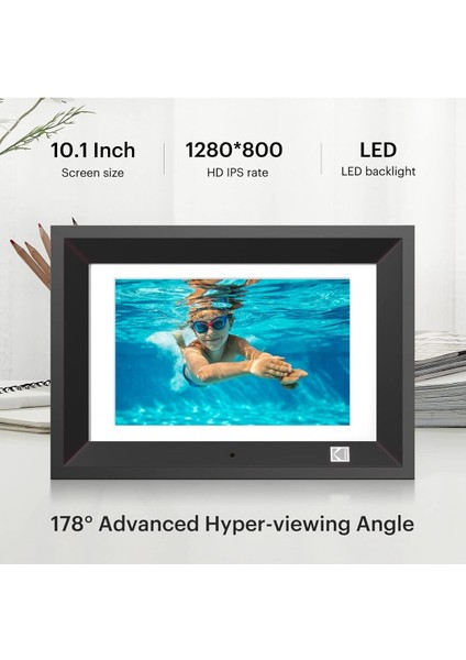 Dijital Resim Çerçevesi ,10 Inç, Uzaktan Kumandalı, Elektronik Fotoğraf Çerçevesi, 8 GB Bellek fiyatları