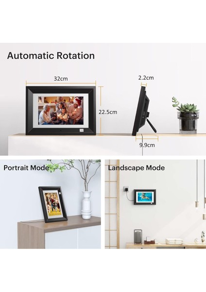 Dijital Resim Çerçevesi ,10 Inç, Uzaktan Kumandalı, Elektronik Fotoğraf Çerçevesi, 8 GB Bellek modelleri