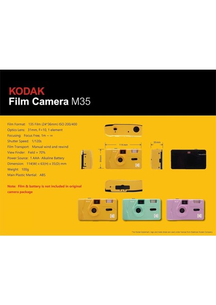M35 Tekrar Kullanılabilir Film Kamerası ,35 Mm, Şık Zeytin Yeşili Tasarım modelleri