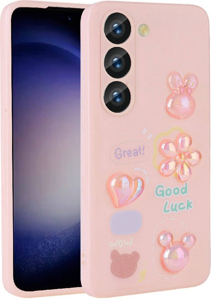 Samsung Galaxy A54 ile Uyumlu Kılıf Pembe Tan Silikon Kapak (Samsung Galaxy A54 ile Uyumlu, Pembe)