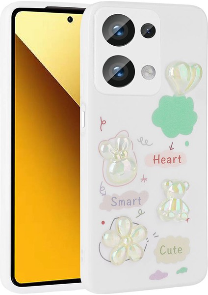 Xiaomi Poco M6 Pro 4g ile Uyumlu Kılıf Beyaz Tan Silikon Kapak (Xiaomi Poco M6 Pro 4g ile Uyumlu, Beyaz)