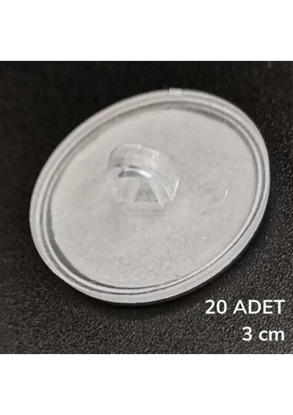20 Adet Şeffaf Yuvarlak 3 cm Çaplı Güçlü Disk Yapışkanlar fiyatları