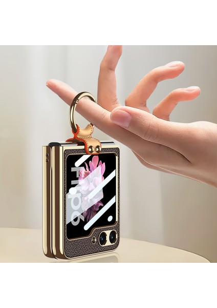Samsung Galaxy Z Flip6 Için Askılı Gkk Deri Kılıf (Yurt Dışından)
