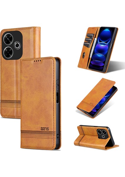 Xiaomi Redmi 13 4g Global Için Azns Buzağı Pu Kılıf (Yurt Dışından)