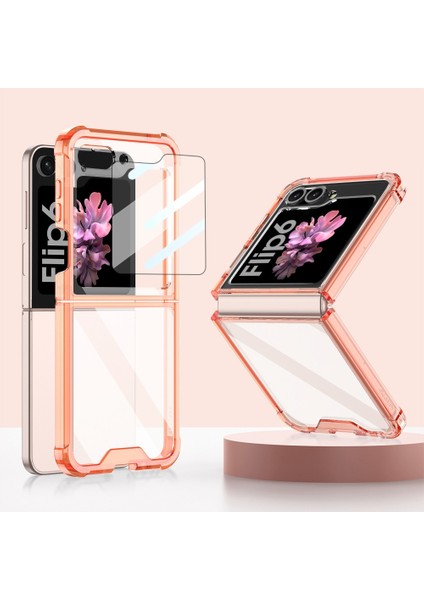 Samsung Galaxy Z Flip6 Için Filmli Gkk Hava Yastığı Telefon Kılıfı (Yurt Dışından)