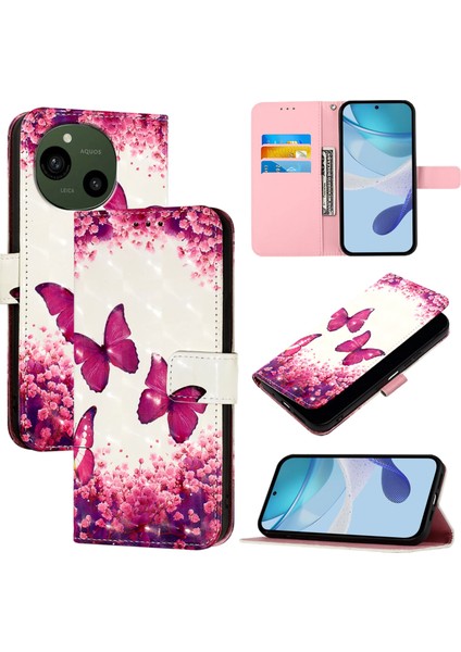 Sharp Aquos 9 Için 3D Boyama Deri Kılıf (Yurt Dışından)