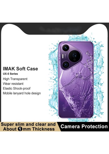 Huawei Pura 70 Pro/70 Pro+ Imak Ux-5 S Şeffaf Darbeye Dayanıklı Tpu Koruyucu Kılıf Için (Yurt Dışından) modelleri