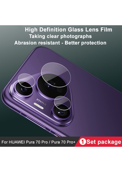 Huawei Pura 70 Pro / 70 Pro+ Için Imak Kamera Gl Lens Filmi (Yurt Dışından)