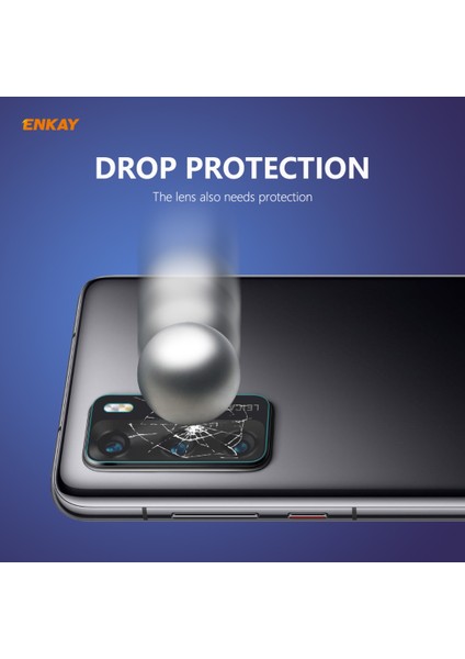 Huawei P40 Şapka-Prens Enkay Arka Kamera Lensi Temperli Gl Film (Yurt Dışından)