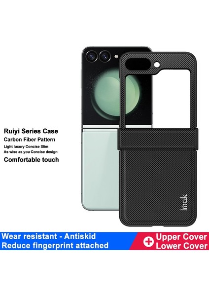 Samsung Galaxy Z Flip6 Için Karbon Fiber Pu+Pc Telefon Kılıfı (Yurt Dışından) modelleri
