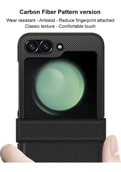 Samsung Galaxy Z Flip6 Için Karbon Fiber Pu+Pc Telefon Kılıfı (Yurt Dışından) fırsatları